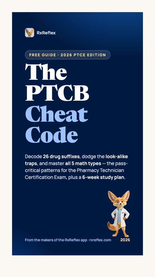 The PTCB Cheat Code — free study guide cover